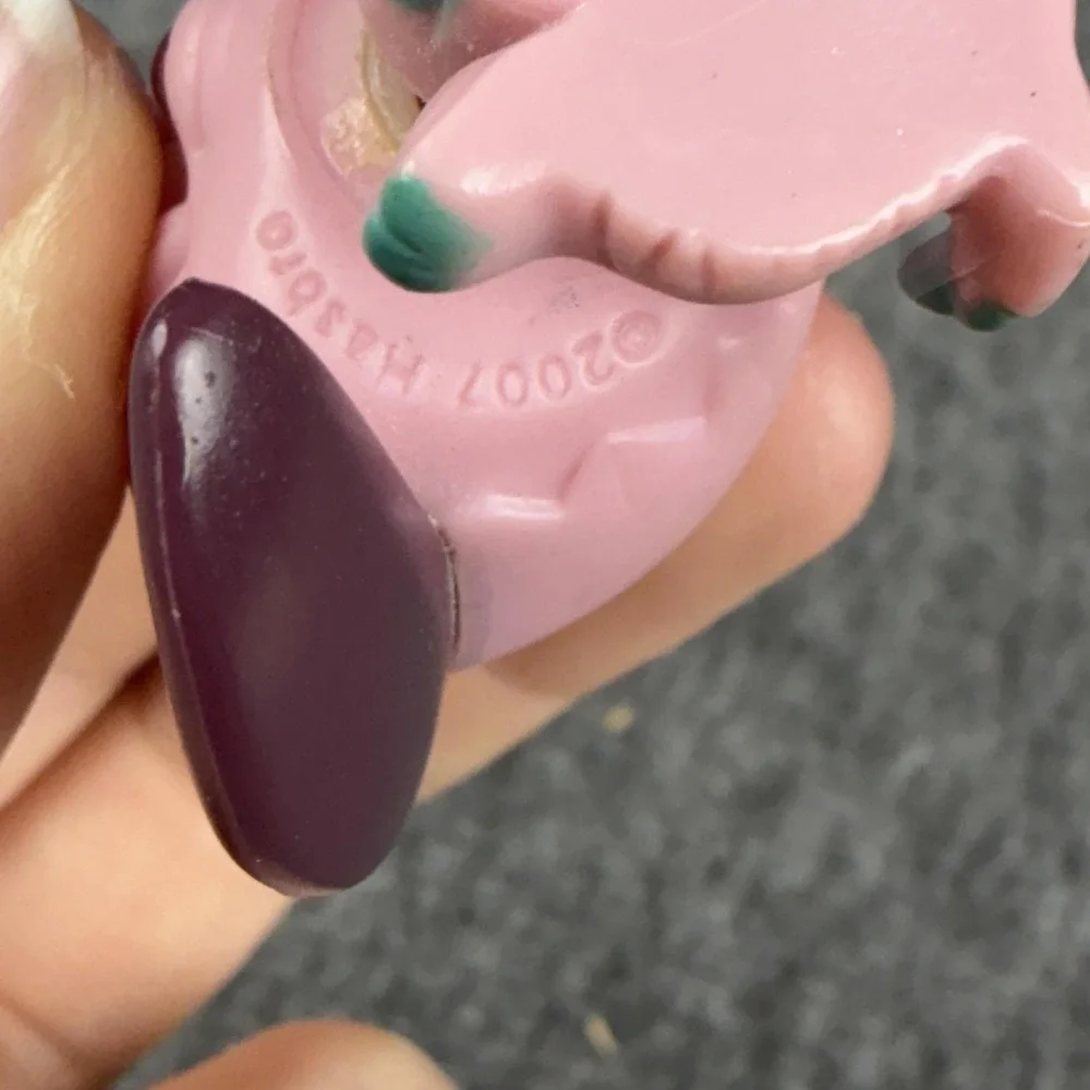 Hasbro‎ Littlest Pet Shop Pink SheepDog Figure 2007 Stars Ears LPS Extreme Pet